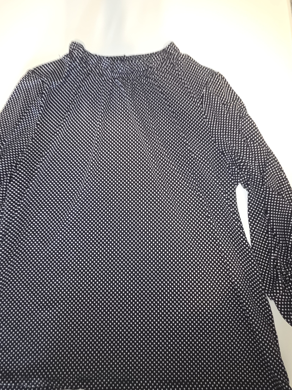 Black Polka Dot Long-Sleeve Women’s Sweater